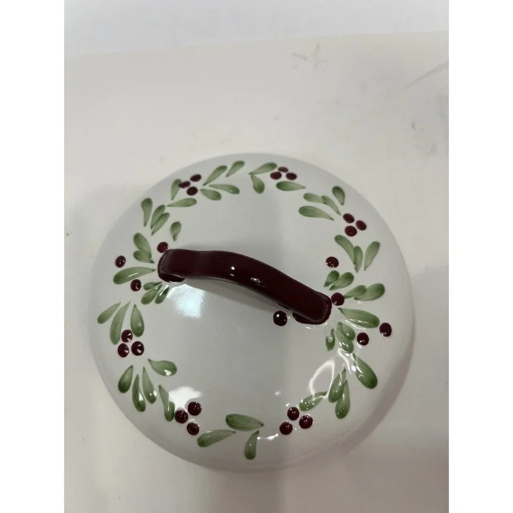 Nikko Holiday Hearth Christmas Bowl Candy Dish Lid Trinket Box 5